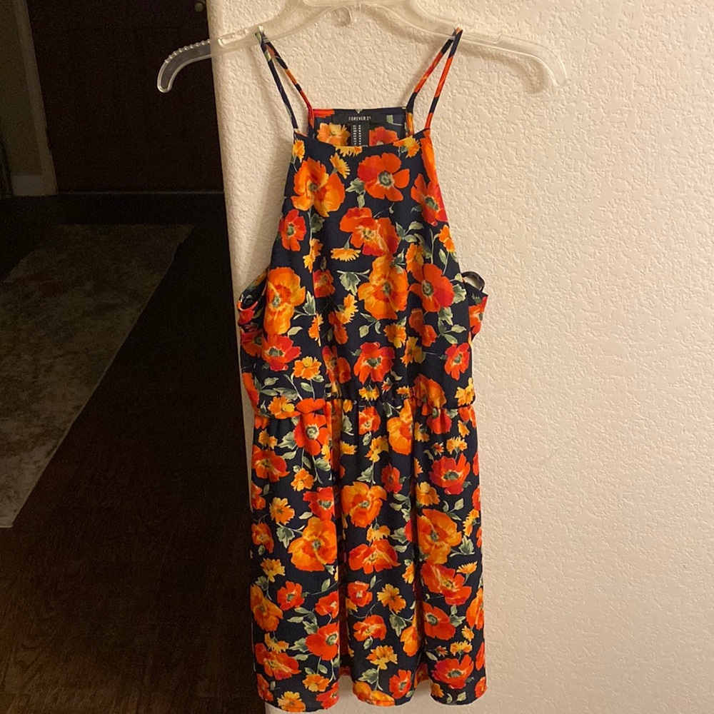 Floral lined sundress in bright pretty colors
